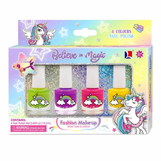 Maquillaje infantil esmalte x4 en caja
