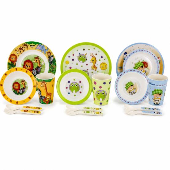 Set plato de comer infantil 5 piezas Melamine 25x26cm