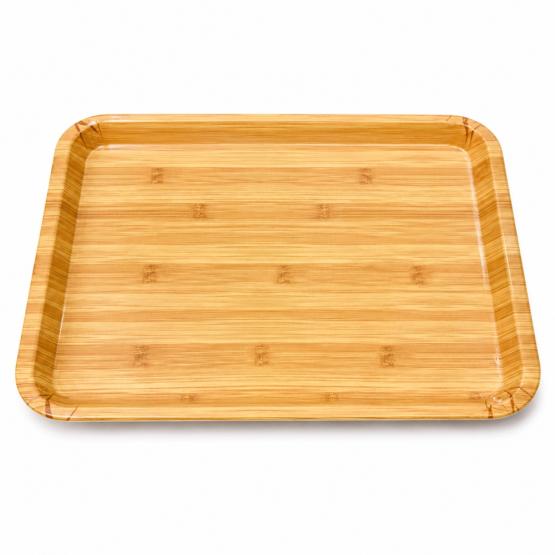 Bandeja melamina simil bambú 36x26cm