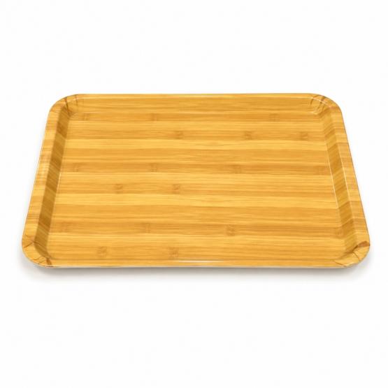Bandeja melamina simil bambú 40x28cm