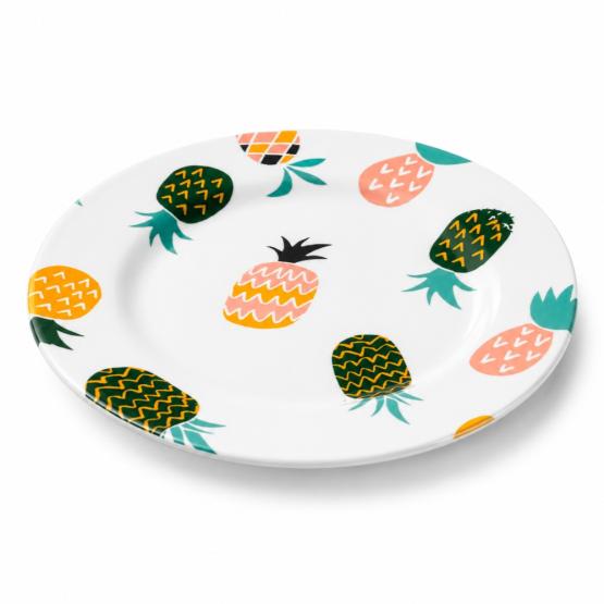 Plato melamina llano piñas 23cm