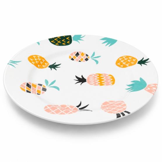 Plato melamina llano piñas 25cm