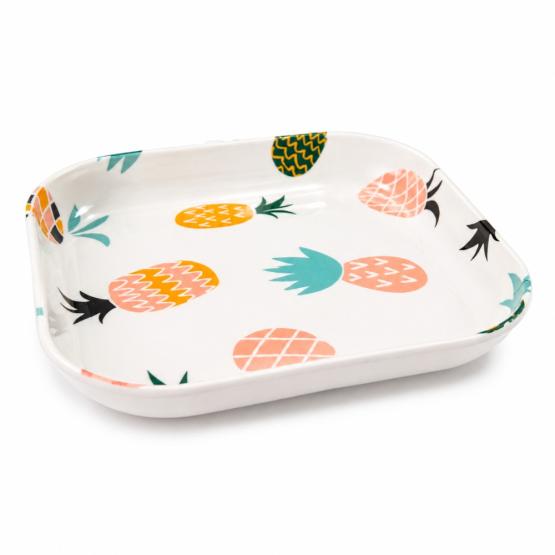 Plato melamina cuadrado 20cm