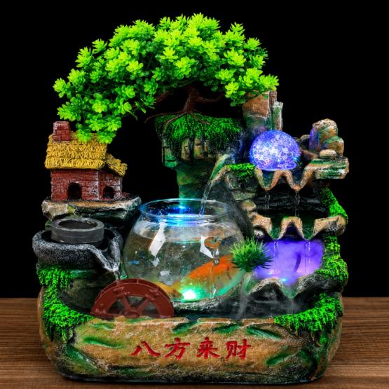 Fuente de agua arco verde 30x20x25 cm