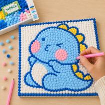 Juego de arte con pompones 20x20cm