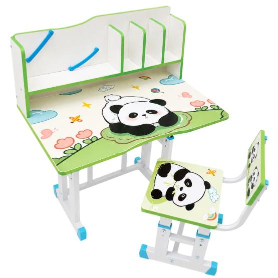 Mesa y silla infantil con estantes
