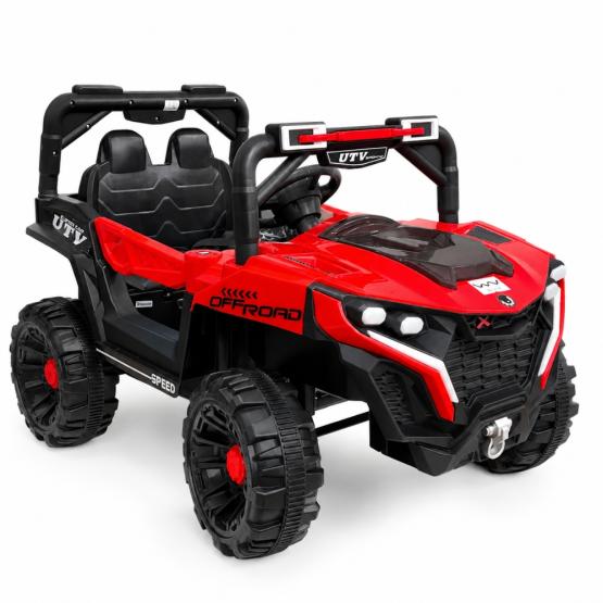 Auto a batería camioneta 4×4 roja/rosa