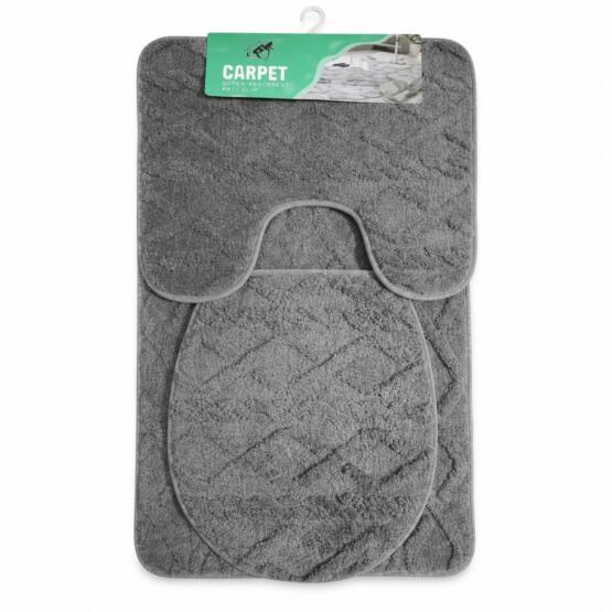 Set de baño alfombra inodoro x3
