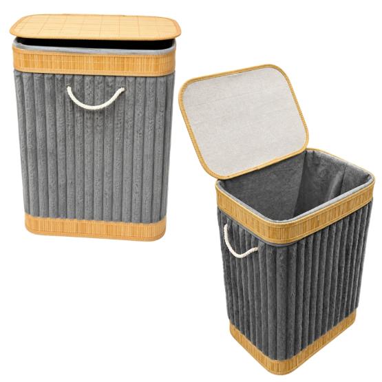 Cesto de ropa terciopelo rectangular