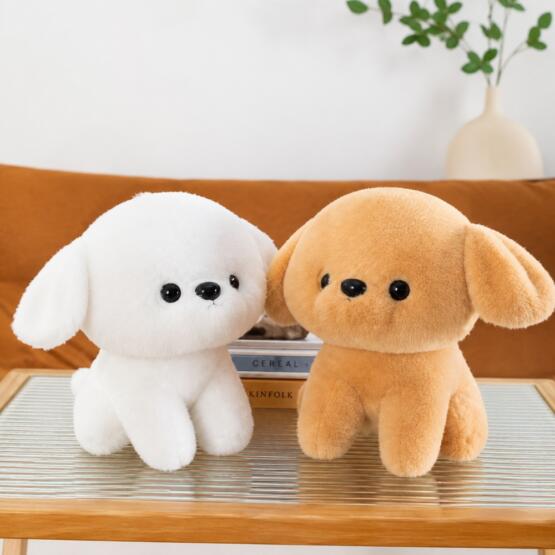 Peluche perrito blanco/beige 20-25cm