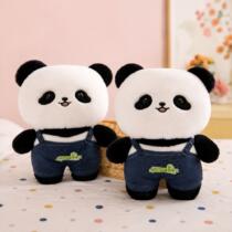 Peluche oso panda con overol 20-25cm