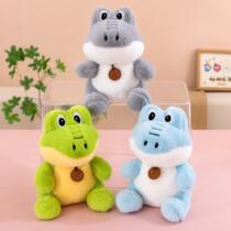 Peluche cocodrilo colores con collar 20-25cm