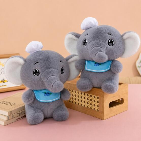 Peluche elefante con babero 20-25cm