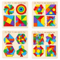 Puzzle de madera 4 en 1