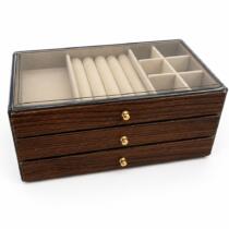 Organizador de joyas 3 niveles de madera