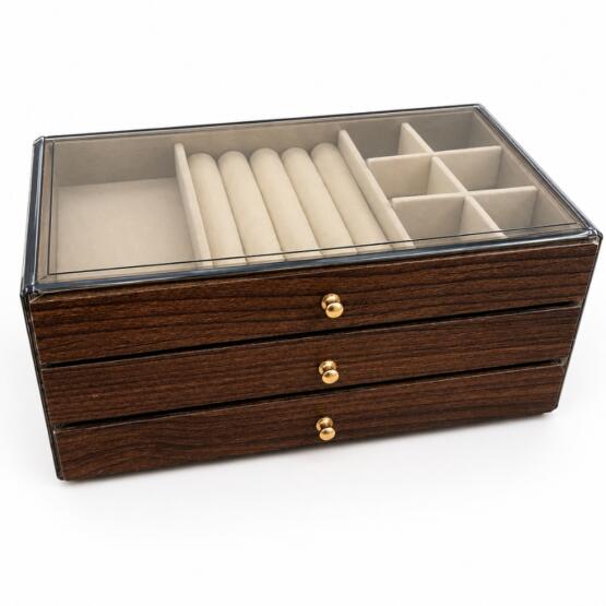 Organizador de joyas 3 niveles de madera