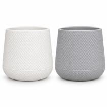 Maceta plástico labrada 23x23cm