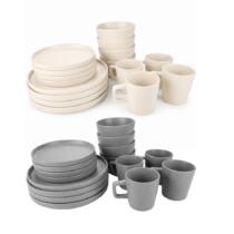 Set cerámica x16 beige/gris